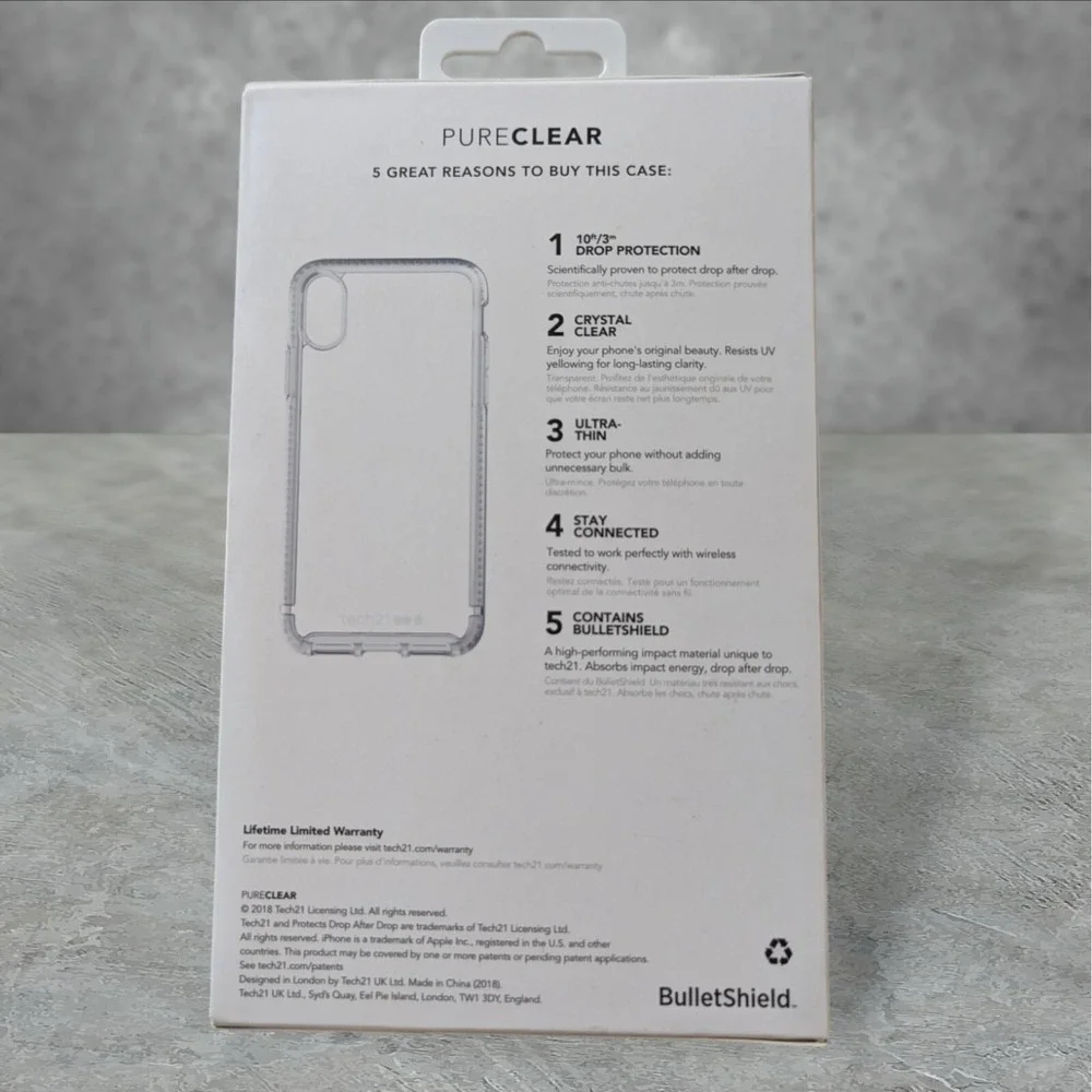 Q2. Tech21 PureClear case for‎ Apple iPhone 5.8 (Xs) - Crystal Clear